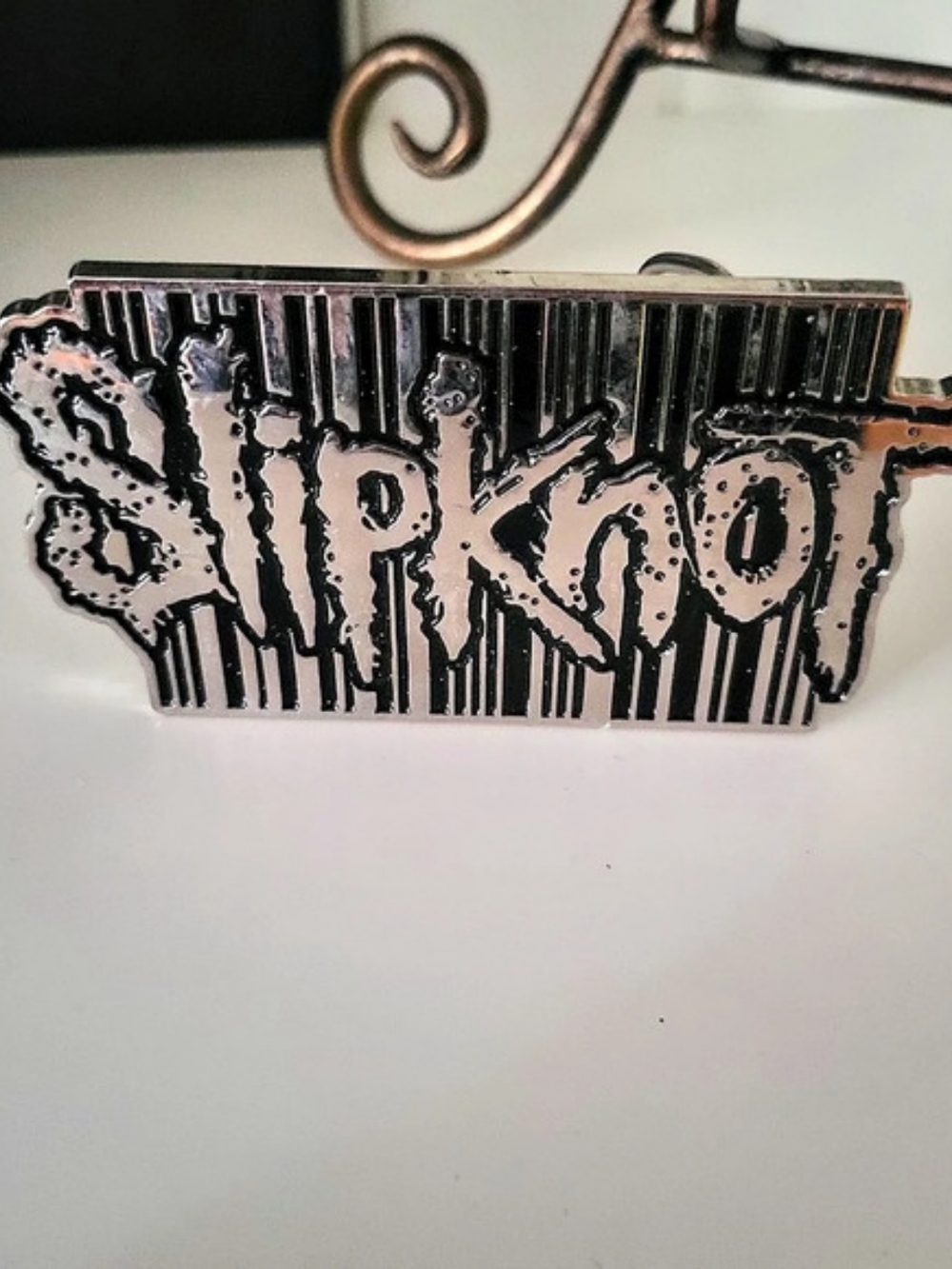 Slipknot Barcode Logo Belt Buckle Black & Silver - 2005
